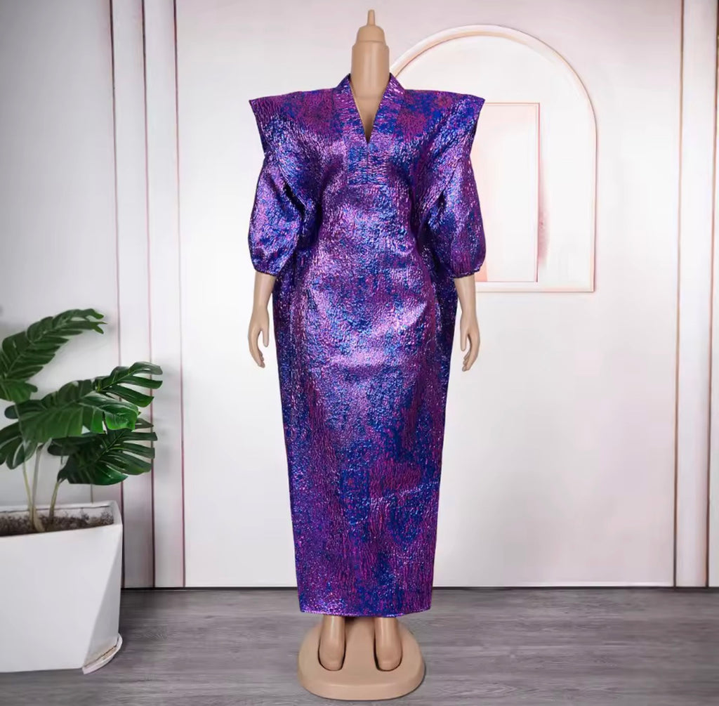 Purple Statement Sleeve Kaftan Dress – Next-Day Delivery