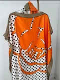 African Polka Dot Kaftan Dress