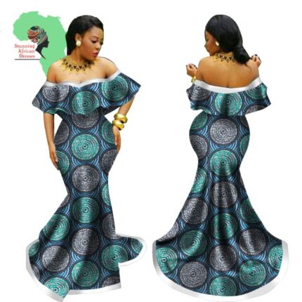 SA3064 Summer Dashiki African Wax Print Dress