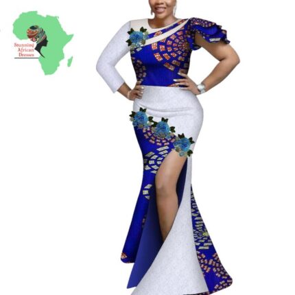 SA3071 Wedding Lace Dress African Ethnic Style