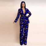 SA 4045 Dashiki Ankara Print African Women Set Traditional Long Sleeve Jacket Coat and Pants 2 Piece Suit Set Office Clothes - Image 11