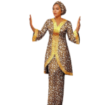 SA4043 African Women 2 Piece Skirt Set Luxury Long Top and Skirt Match Headwrap Bazin Riche Dashiki Print Ankara Outfits - Image 11