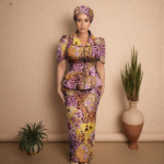 SA 4041 African Women Skirt Set Luxury Metal Zipper Top and Slim Fit Skirt Match Headscarf Party Wedding Elegant Lady Dress Suit