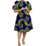 SA 4046 African Clothes for Women Girl Lady Dress Skirt Short Bubble Sleeve Blow the Knee Fashion Causal Bazin Riche Ankara - Image 4
