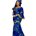 SA4028 New Fashion African Birthday Dresses for Women Luxury Ankara Print Slim Fit Women Dress Wedding Party Gown - Image 5