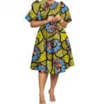 SA 4046 African Clothes for Women Girl Lady Dress Skirt Short Bubble Sleeve Blow the Knee Fashion Causal Bazin Riche Ankara - Image 8