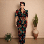 SA 4041 African Women Skirt Set Luxury Metal Zipper Top and Slim Fit Skirt Match Headscarf Party Wedding Elegant Lady Dress Suit - Image 7