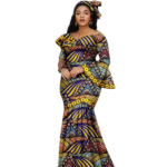 SA4028 New Fashion African Birthday Dresses for Women Luxury Ankara Print Slim Fit Women Dress Wedding Party Gown - Image 6