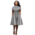 SA4034 African Dresses for Women Bazin Riche Ankara Print Lace Party Dress | Elegant African Clothing Ladies Wear - Image 6