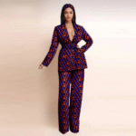 SA 4045 Dashiki Ankara Print African Women Set Traditional Long Sleeve Jacket Coat and Pants 2 Piece Suit Set Office Clothes - Image 6