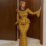 SA 4039African Dresses for Women Luxury Horn Sleeve Top & Mermaid Skirt with Headscarf | Traditional Ankara Print Wedding Outfit - Image 7