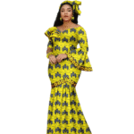 SA4028 New Fashion African Birthday Dresses for Women Luxury Ankara Print Slim Fit Women Dress Wedding Party Gown - Image 9