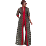 SA4035 African Clothes for Women Ankara Print 3-Piece Set | Long Jacket Coat, Pants & Headscarf Elegant Party Wear - Image 10