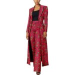 SA4033 African Women’s 2-Piece Suit Set – Traditional Long Sleeve Jacket Coat Ankara Print Office Wear - Image 14