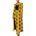 SA4033 African Women’s 2-Piece Suit Set – Traditional Long Sleeve Jacket Coat Ankara Print Office Wear - Image 13