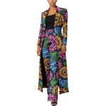 SA4033 African Women’s 2-Piece Suit Set – Traditional Long Sleeve Jacket Coat Ankara Print Office Wear - Image 3