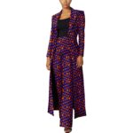 SA4033 African Women’s 2-Piece Suit Set – Traditional Long Sleeve Jacket Coat Ankara Print Office Wear - Image 15