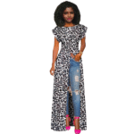 SA 4053 African Clothes for Women Short Sleeve Long Trench Overcoat Autumn Outwear Plus Size Oversized Coats Jacket Bazin Riche - Image 2