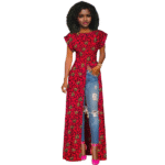 SA 4053 African Clothes for Women Short Sleeve Long Trench Overcoat Autumn Outwear Plus Size Oversized Coats Jacket Bazin Riche - Image 8