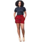 SA4058 African Print Summer Shorts for Women – Plus Size Dashiki Ankara Fabric | AFRIPRIDE