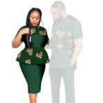 SA4057 African Couples Clothing Outfits – Ankara Wax Print Wedding Party Wear | AFRIPRIDE - Image 8