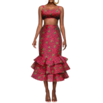 SA4066 African Clothes for Women – Crop Top & Midi Skirt 2 Piece Set | Dashiki Ankara Outfit - Image 9