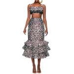 SA4066 African Clothes for Women – Crop Top & Midi Skirt 2 Piece Set | Dashiki Ankara Outfit - Image 8