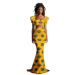 SA4063 African Women’s Dashiki 2-Piece Set – Flare Sleeve Crop Top & High Waist Maxi Skirt Ankara Party Outfit - Image 2