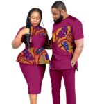 SA4057 African Couples Clothing Outfits – Ankara Wax Print Wedding Party Wear | AFRIPRIDE - Image 12