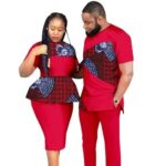SA4057 African Couples Clothing Outfits – Ankara Wax Print Wedding Party Wear | AFRIPRIDE - Image 11