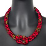 SA4074  African Statement Necklace – Resin Beads Dashiki Ankara Choker Necklace for Women | AFRIPRIDE