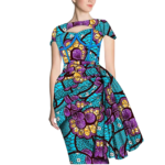 SA 4070 African Print Dress for Women – Short Sleeve Wrap Dashiki Ankara Midi Dress | Party & Wedding Outfit - Image 11