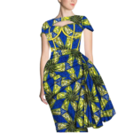 SA 4070 African Print Dress for Women – Short Sleeve Wrap Dashiki Ankara Midi Dress | Party & Wedding Outfit - Image 8