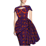 SA 4070 African Print Dress for Women – Short Sleeve Wrap Dashiki Ankara Midi Dress | Party & Wedding Outfit - Image 6