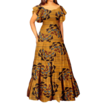 African Dress for Women – Short Sleeve Dashiki Ankara Print Maxi Dress | Party & Wedding Outfit - Image 9