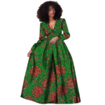 SA 4071 African Women Dress – Ankara Print Pure Cotton Bazin Riche Dashiki Maxi Dress - Image 5
