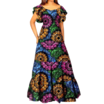 African Dress for Women – Short Sleeve Dashiki Ankara Print Maxi Dress | Party & Wedding Outfit - Image 7
