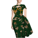 SA 4070 African Print Dress for Women – Short Sleeve Wrap Dashiki Ankara Midi Dress | Party & Wedding Outfit - Image 2