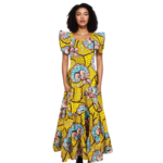 African Dress for Women – Short Sleeve Dashiki Ankara Print Maxi Dress | Party & Wedding Outfit